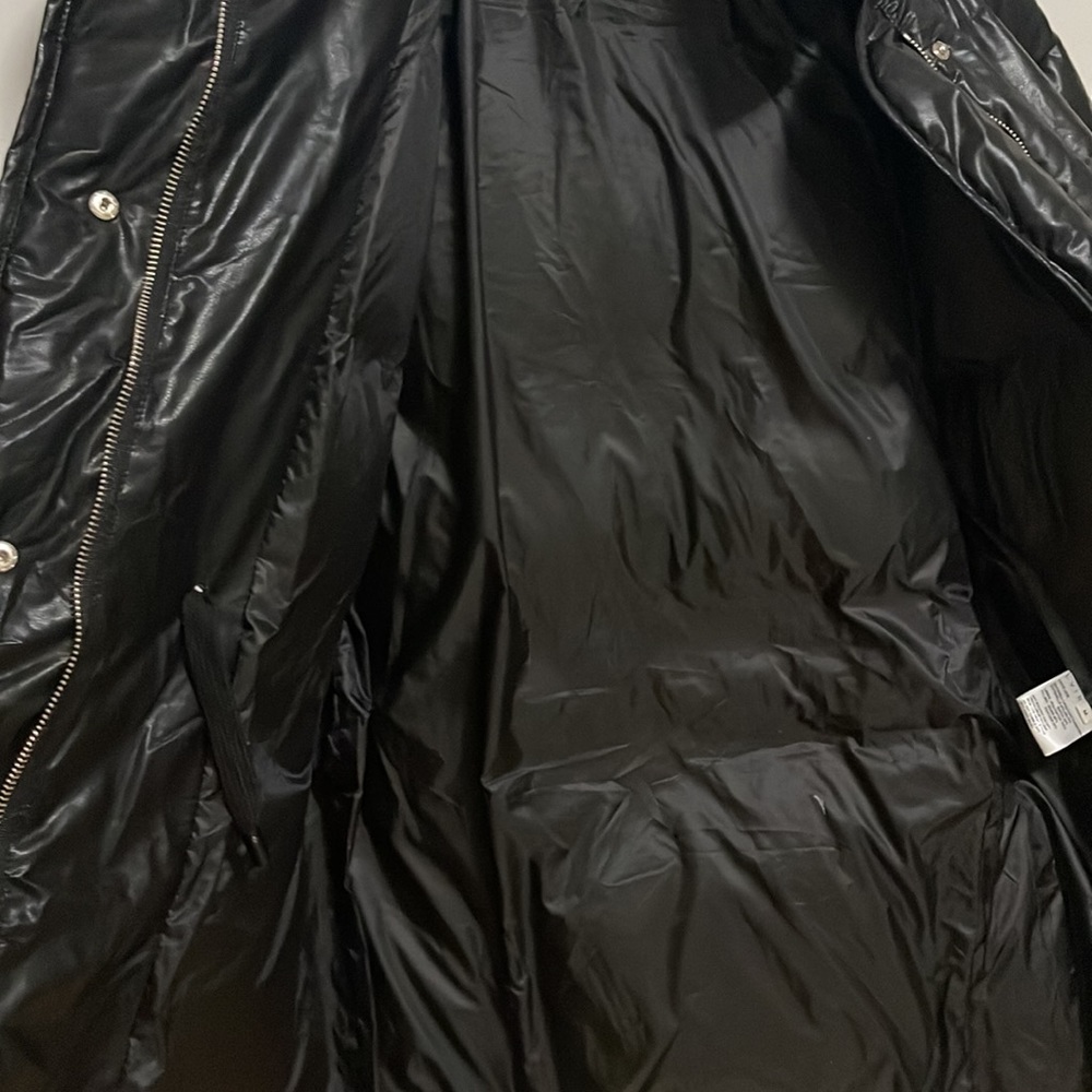 LVIR Hooded Leather Puffer Coat Size M - Picture 14 of 15
